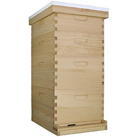 Complete Bee Hive - 2D,2M - USA Amish Made - 10 Frame Langstroth - 2 Deeps & 2 Honey Super - Pickup only