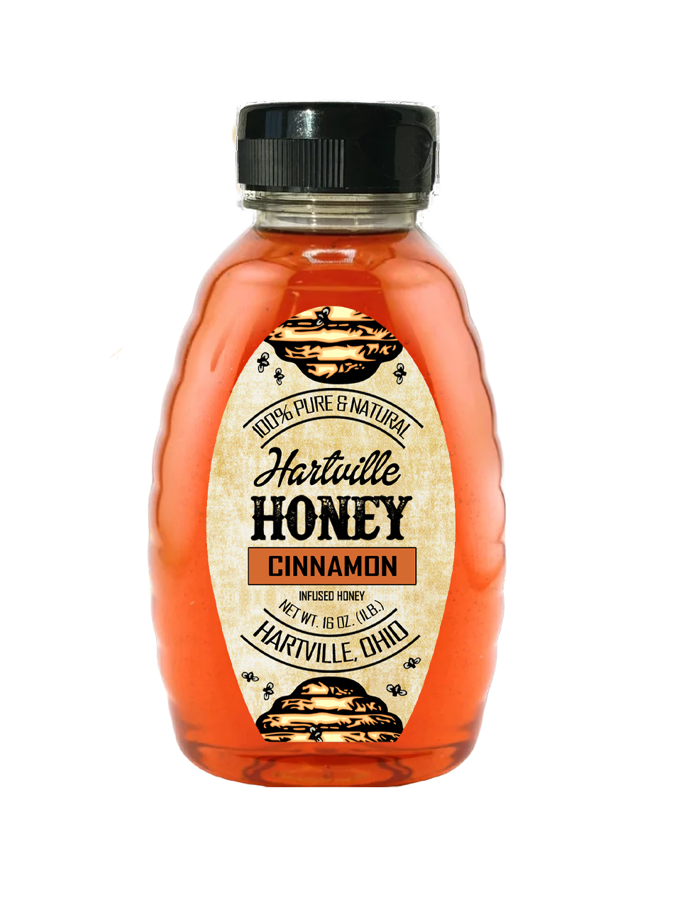 Cinnamon Infused Honey - OHIO - 16 oz – Hartville Honey Bee Farm