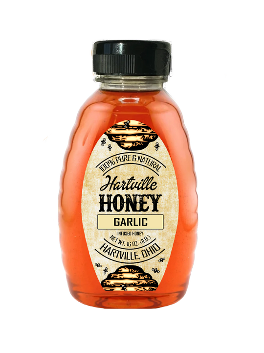 Garlic Infused Honey - OHIO - 16 oz