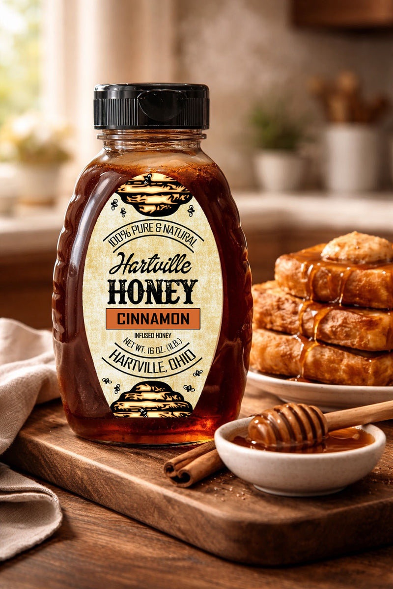 Cinnamon Infused Honey - OHIO - 16 oz