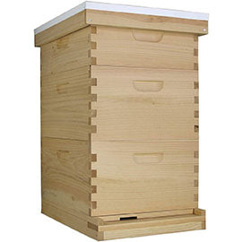 Complete Bee Hive - 2D,1M - USA Amish Made - 10 Frame Langstroth - 2 Deeps & 1 Honey Super - Pickup only
