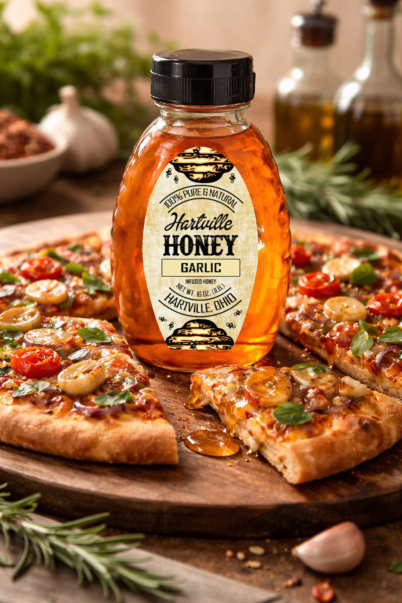 Garlic Infused Honey - OHIO - 16 oz