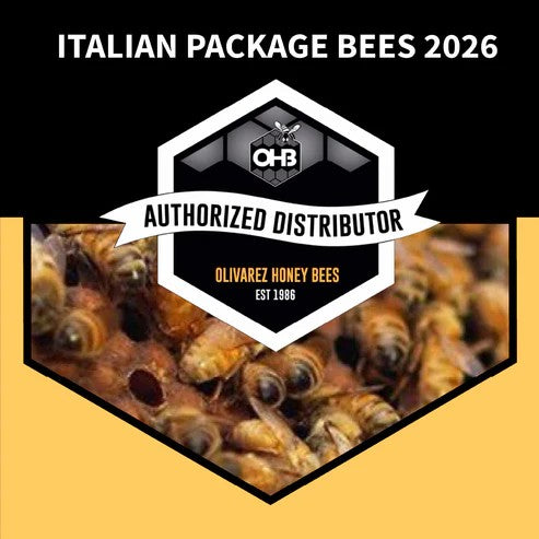 Italian - Premium quality 3 lb. Package Bees - Marked OHB Italian Hybrid Queen (Gentle Breed) -  FOR PICKUP Mid to Late April.