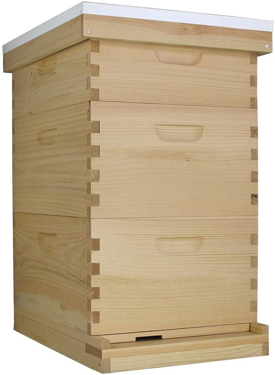 Complete Bee Hive - 2D,1M - USA Amish Made - 10 Frame Langstroth - 2 Deeps & 1 Honey Super - Pickup only